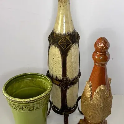 Vase Pair And Decor: 3pcs