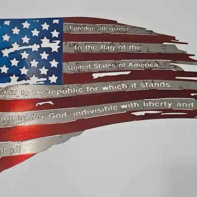 Metal Wall Art Pledge Of Allegance 