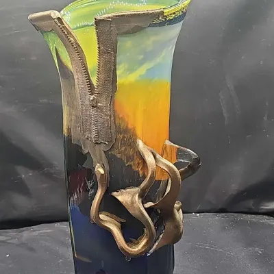 Vintage Hand-blown Vase: Lot D