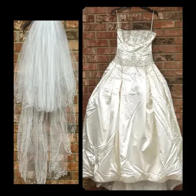 Reem Acra New York Wedding Dress And Veil Preserved By Lifetime Of Loveliness