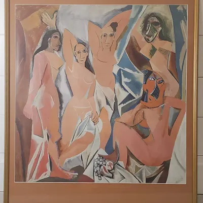 Framed Art Print Of Les Demoiselles D'Avignon 