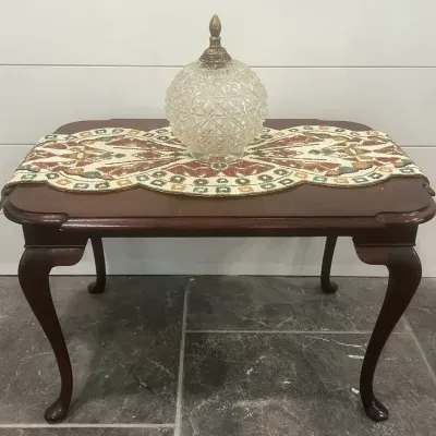 Vintage Small Accent Table & Extras