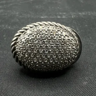 Vintage 925 Sterling Diamond Earring/ Pendant 