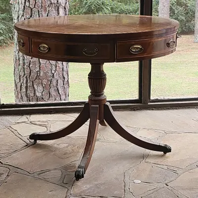 Mahogany Drum Table 