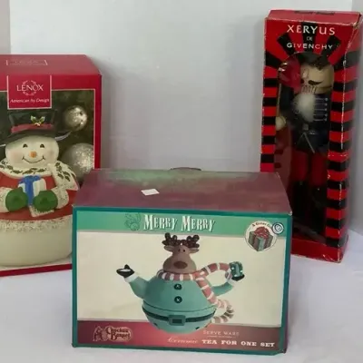 Holiday Collectibles: Snowman, Reindeer Tea Set & Givenchy Nutcracker