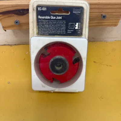 Freud EC-031 reversible glue joint cutter in its original plastic packaging.