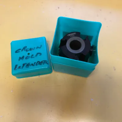Advantage brand crown mold extender shaper cutter, housed in its original teal plastic storage box.