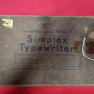 Sale Photo Thumbnail #49: Simplex Model B Index Typewriter with Original Box