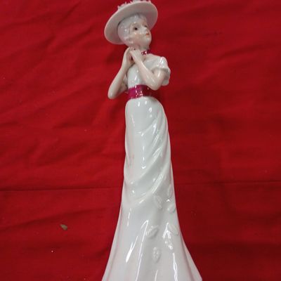 Sale Photo Thumbnail #6: Cemark International Hand Painted Porcelain Edwardian Lady Figurine