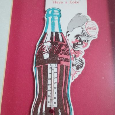 Sale Photo Thumbnail #19: Framed Coca Cola Sprite Boy Advertising Thermometer