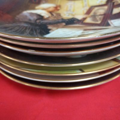 Sale Photo Thumbnail #30: A Collection of seven Edwin M. Knowles Norman Rockwell Collector Plates