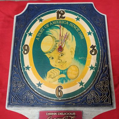 Sale Photo Thumbnail #47: Vintage Coca-Cola Sprite Boy Wall Clock