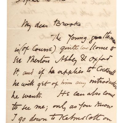Sale Photo Thumbnail #321: William Morris, Autographed Letter To Stopford Augustus Brooke