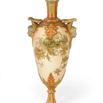 Sale Photo Thumbnail #219: Royal Worcester Two-Handled Vase