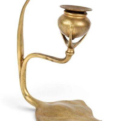 Sale Photo Thumbnail #262: Tiffany Studios Bronze Cobra Candlestick