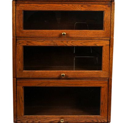 Sale Photo Thumbnail #329: Oak Stacking Barrister Bookcase