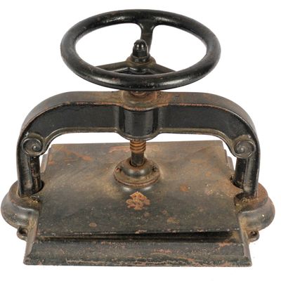 Sale Photo Thumbnail #130: 19th Century Cast Iron Book Press, Philadelphia, PA