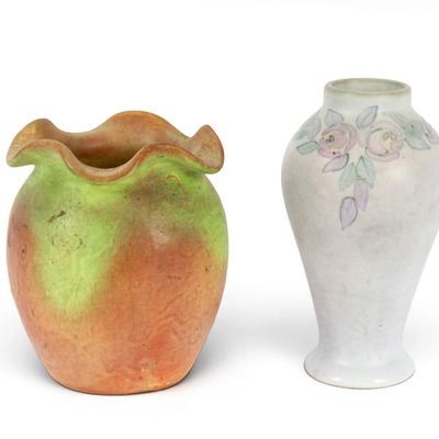 Sale Photo Thumbnail #296: Weller Pottery Floral Vase, Dorothy England