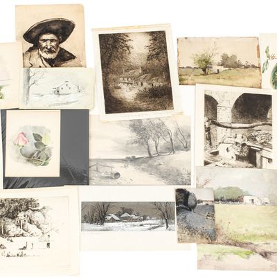 Sale Photo Thumbnail #150: Thomas Forman Bancroft (American, 1864-1934) Watercolors and Etchings