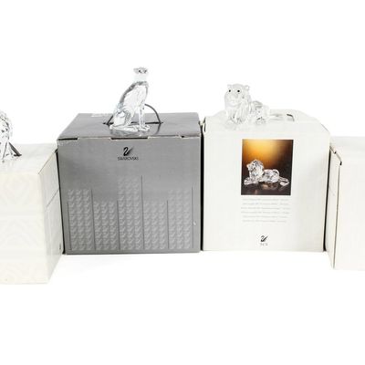 Sale Photo Thumbnail #52: Four Swarovski Crystal Animal Figurines Inc. Inspiration Africa