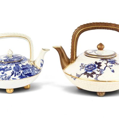 Sale Photo Thumbnail #176: Two Royal Worcester Double Spout Teapots