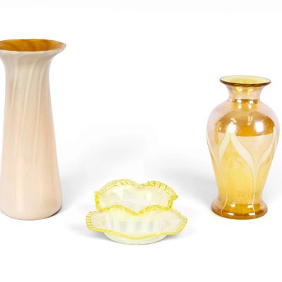Sale Photo Thumbnail #328: Two Art Glass Vases