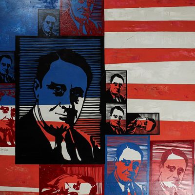 Sale Photo Thumbnail #472: Harry Dunn (American, 1929-1998) Franklin Delano Roosevelt, Oil on Panel