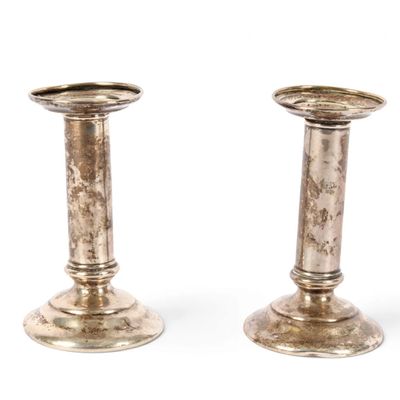 Sale Photo Thumbnail #41: Pair of Sterling Silver Tiffany & Co. Weighted Candlesticks