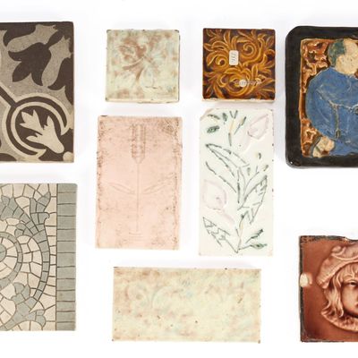 Sale Photo Thumbnail #268: Group of Art Pottery Tiles, Various Makers