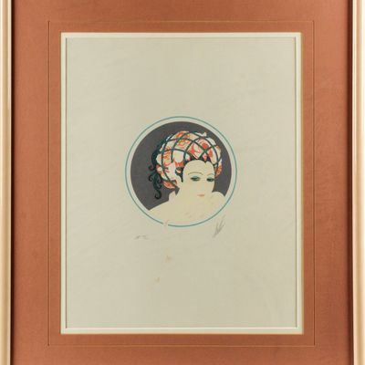 Sale Photo Thumbnail #446: Erte, Rose Turban, Signed Serigraph