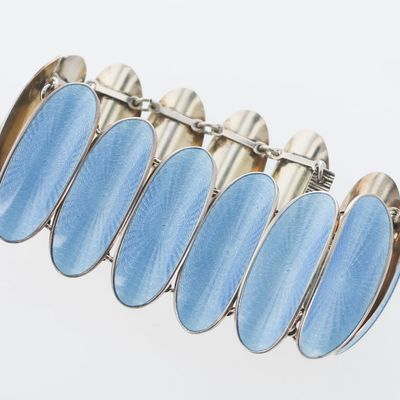 Sale Photo Thumbnail #10: David Andersen Silver Enamel Bracelet, Willy Winnaess