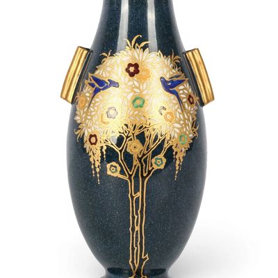 Sale Photo Thumbnail #200: Royal Worcester Secessionist Style Porcelain Vase