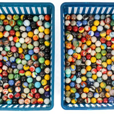 Sale Photo Thumbnail #386: 280+ Vintage Glass Marbles