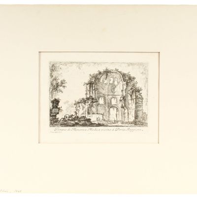 Sale Photo Thumbnail #93: Giovanni Battista Piranesi (Italian, 1720-1778) Temple of Minerva Medica, Etching