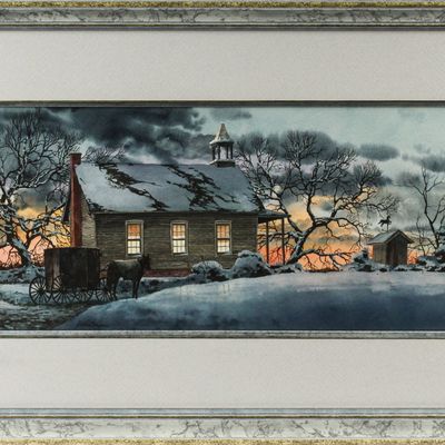 Sale Photo Thumbnail #368: Richard Bollinger (American, 20th Century) Early Riser - Study, Watercolor on Paper