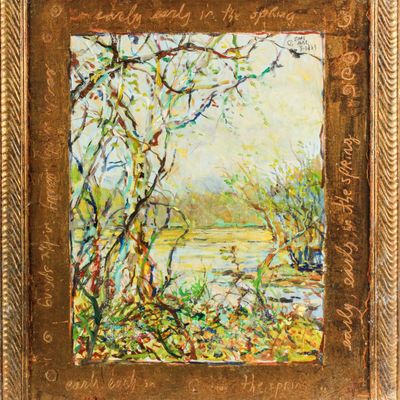Sale Photo Thumbnail #367: Jane Gilday (American, B. 1951) Early, Early in the Spring, Painting