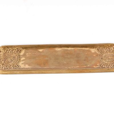 Sale Photo Thumbnail #255: Tiffany Studios Dore Bronze "Zodiac" Pen Tray