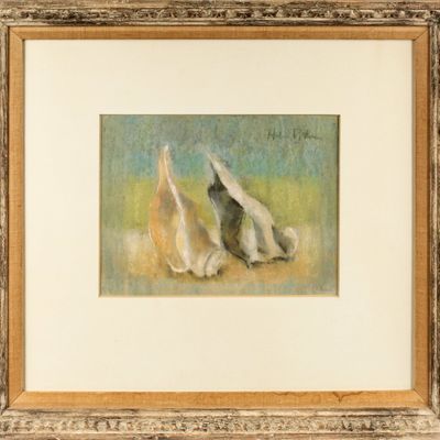 Sale Photo Thumbnail #370: Hobson Pittman (American, 1900-1972) Shells, Still Life Pastel