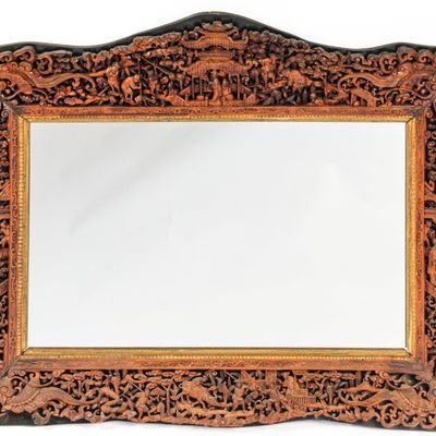 Sale Photo Thumbnail #353: Chinese Export Carved & Pierced Mirror