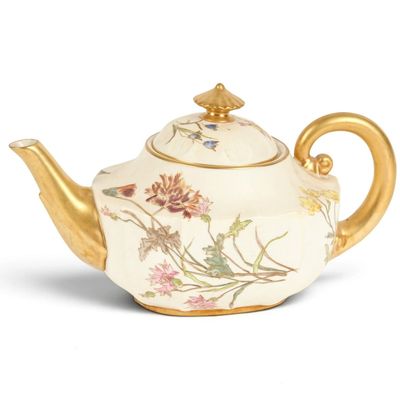 Sale Photo Thumbnail #164: Royal Worcester Blush Ivory Porcelain Teapot