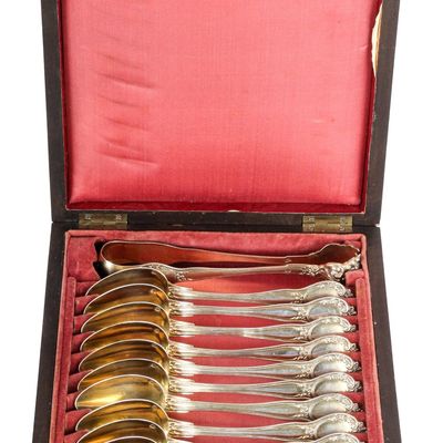 Sale Photo Thumbnail #27: French Gilt Silver Coffee Set