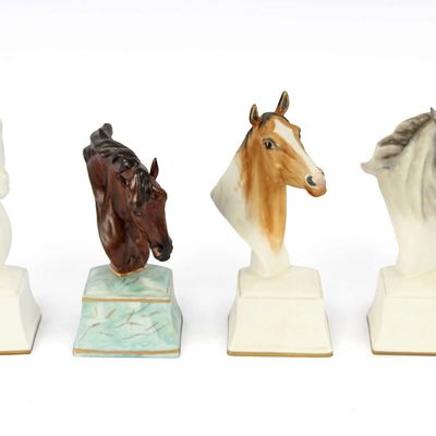 Sale Photo Thumbnail #195: Royal Worcester Porcelain Horse Busts