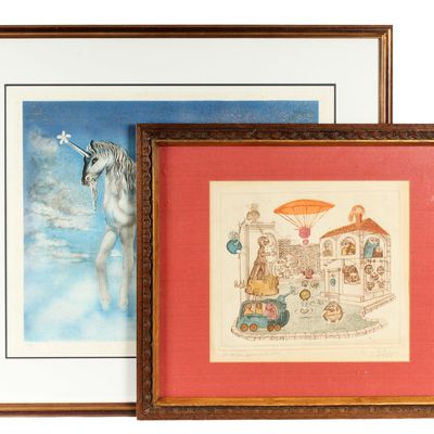 Sale Photo Thumbnail #489: Guillermo Silva Santamaria, Salvador Dali, Two Surreal Prints