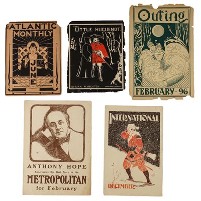 Sale Photo Thumbnail #279: Five Late 19th Century American Magazine Posters