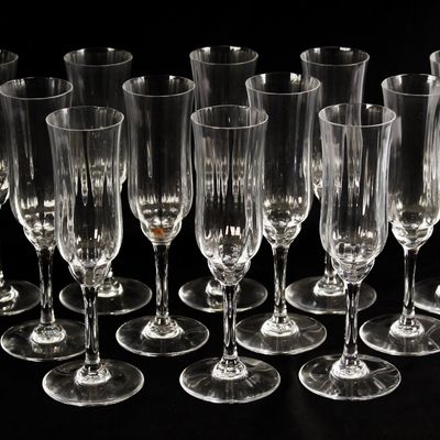 Sale Photo Thumbnail #42: Baccarat Crystal Capri Champagne Flutes