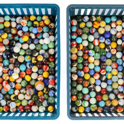 Sale Photo Thumbnail #385: 280+ Vintage Glass Marbles