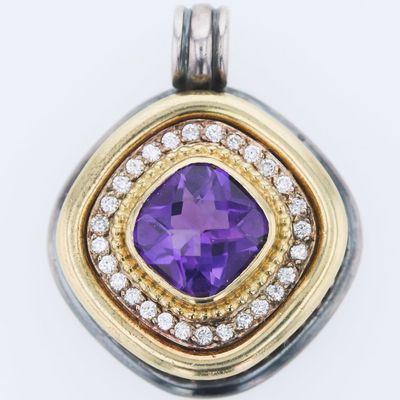Sale Photo Thumbnail #13: Ruud Kahle Amethyst Diamond Pendant