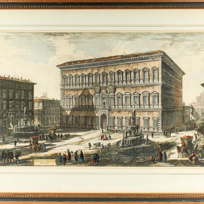 Sale Photo Thumbnail #100: Giovanni Battista Piranesi (Italian, 1720-1778) Palazzo Farnese, Etching