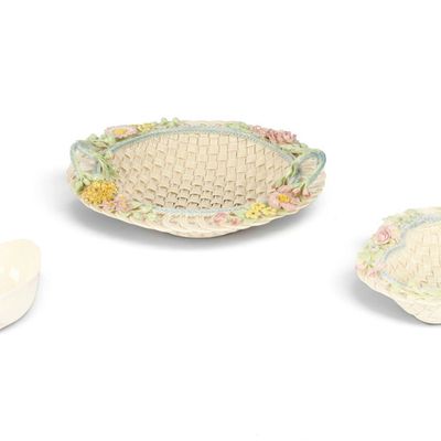 Sale Photo Thumbnail #73: Three Pieces of Belleek Porcelain
