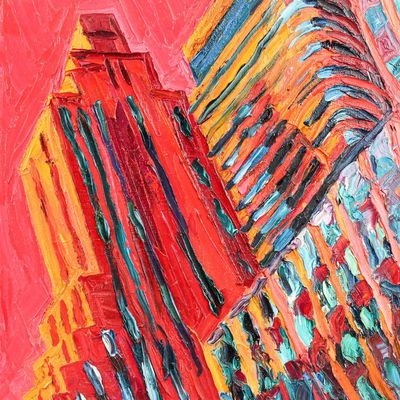 Sale Photo Thumbnail #451: Robert Terry (American, 1953-2021) 34th St East, New York City, Painting